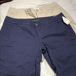 2 Aeropostale bermudas sz 4 blue and beige
